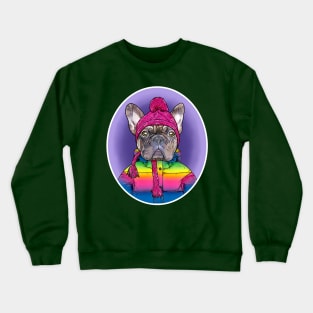 Frenchie in Winter Crewneck Sweatshirt